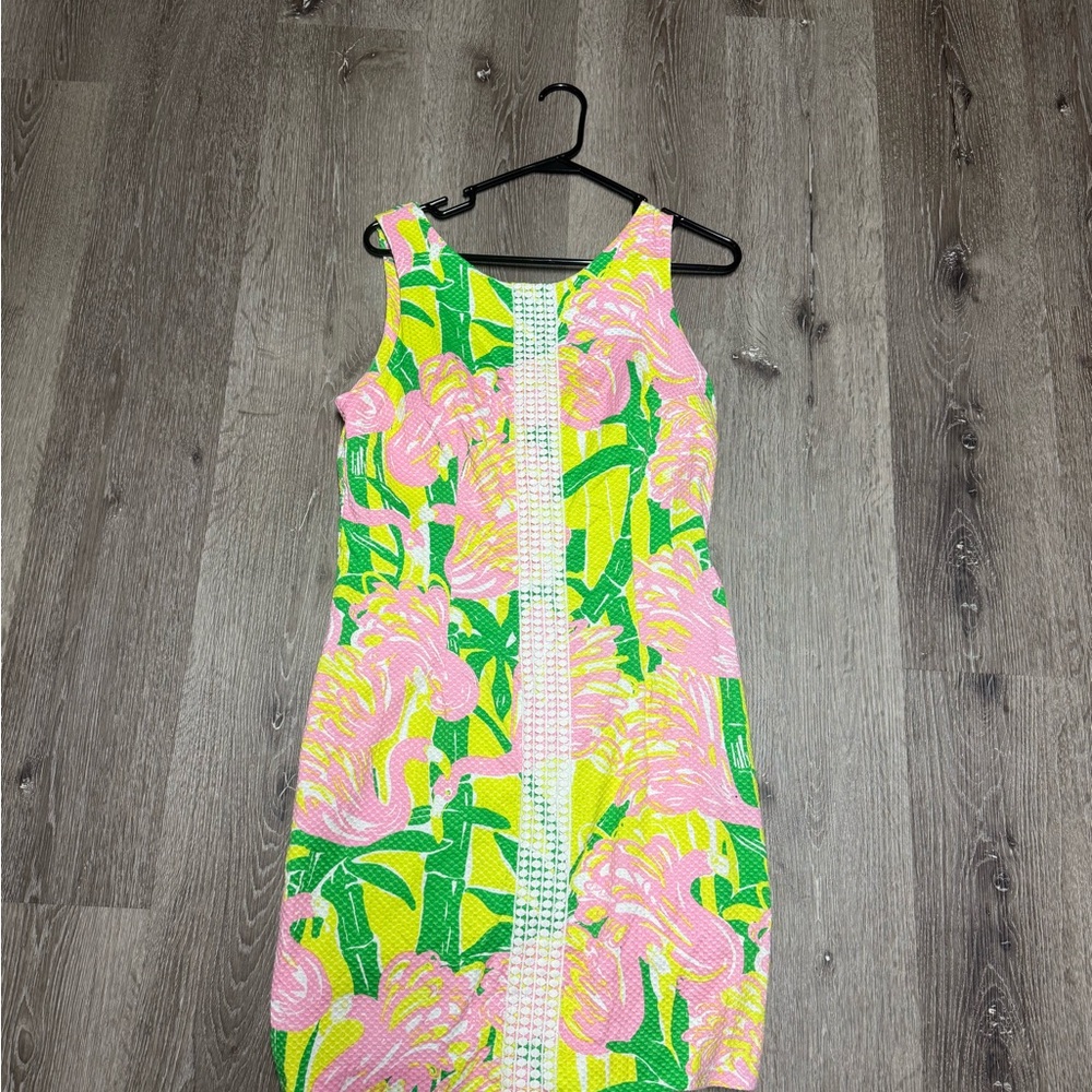 Lily Pulitzer x Target Collab Bright Pink and Green Sleeveless Dress